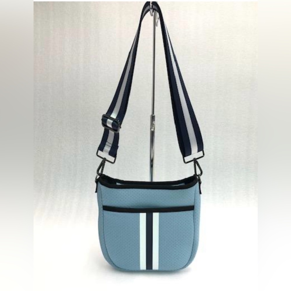 Women’s Haute Shore Jeri Shell | Mini Neoprene Blue & White Crossbody